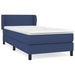 Pat box spring cu saltea, albastru, 80x200 cm, textil - WALTI WALTI