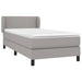 Pat box spring cu saltea, gri deschis, 90x190 cm, textil - WALTI WALTI