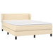 Pat box spring cu saltea, crem, 140x200 cm, textil - WALTI WALTI