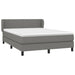 Pat box spring cu saltea, gri închis, 140x200 cm, textil - WALTI WALTI