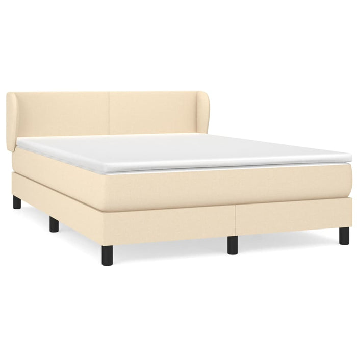 Pat continental cu saltea, crem, 140x200 cm, material textil - WALTI WALTI