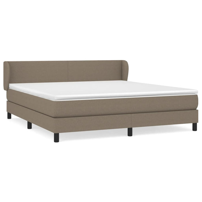 Pat box spring cu saltea, taupe, 160x200cm, material textil - WALTI WALTI