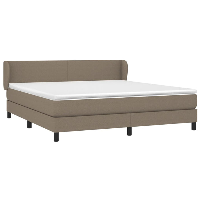 Pat box spring cu saltea, taupe, 160x200cm, material textil - WALTI WALTI