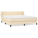 Pat box spring cu saltea, crem, 160x200 cm, material textil - WALTI WALTI