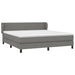 Pat box spring cu saltea, gri închis, 180x200 cm, textil - WALTI WALTI