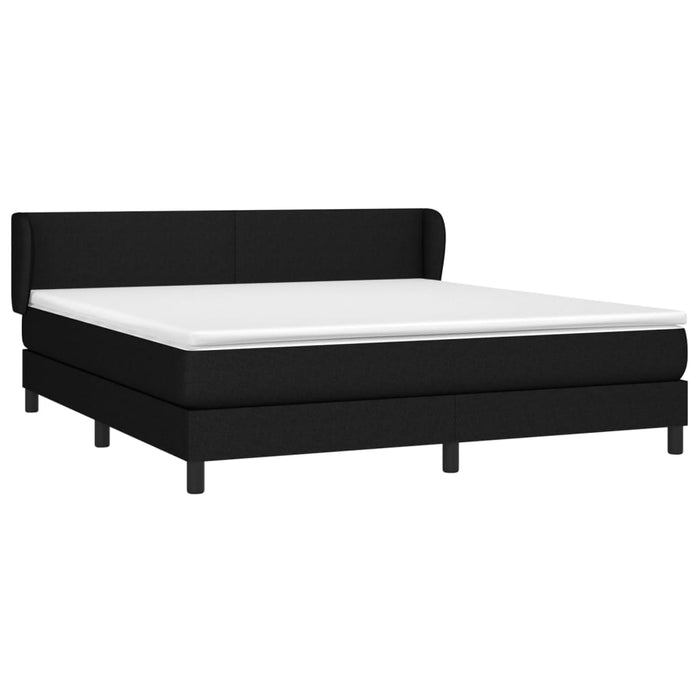 Pat box spring cu saltea, negru, 180x200 cm, catifea - WALTI WALTI