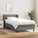 Pat box spring cu saltea, gri închis, 90x190 cm, textil - WALTI WALTI