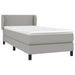 Pat box spring cu saltea, gri deschis, 100x200 cm, textil - WALTI WALTI