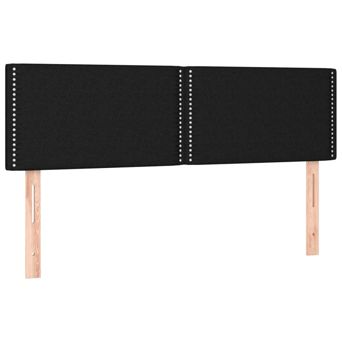 Pat box spring cu saltea, negru, 140x190 cm, textil - WALTI WALTI