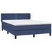 Pat box spring cu saltea, albastru, 140x200 cm, textil - WALTI WALTI