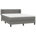 Pat box spring cu saltea gri închis 140x200 cm, material textil - WALTI WALTI