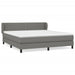 Pat box spring cu saltea gri închis 180x200 cm, material textil - WALTI WALTI