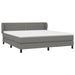 Pat box spring cu saltea gri închis 180x200 cm, material textil - WALTI WALTI