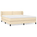 Pat box spring cu saltea, crem, 180x200 cm, material textil - WALTI WALTI