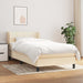 Pat box spring cu saltea, crem, 80x200 cm, textil - WALTI WALTI