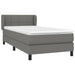 Pat box spring cu saltea, gri închis, 90x190 cm, textil - WALTI WALTI