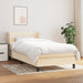 Pat box spring cu saltea, crem, 90x190 cm, textil - WALTI WALTI