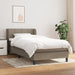 Pat box spring cu saltea, gri taupe, 90x200 cm, textil - WALTI WALTI