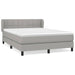 Pat box spring cu saltea, gri deschis, 140x190 cm, textil - WALTI WALTI