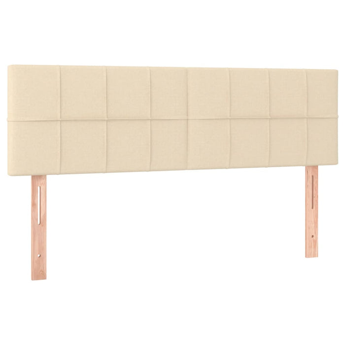 Pat box spring cu saltea, crem, 140x200 cm, textil WALTI