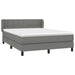 Pat box spring cu saltea, gri închis, 140x200 cm, textil - WALTI WALTI