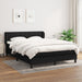 Pat box spring cu saltea, negru, 140x200 cm, textil - WALTI WALTI