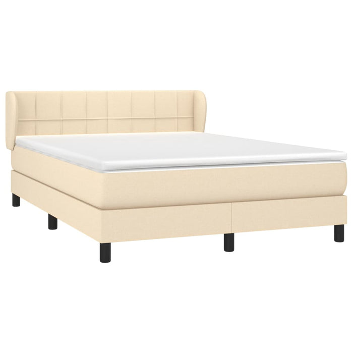 Pat continental cu saltea, crem, 140x200 cm, material textil - WALTI WALTI