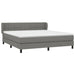 Pat box spring cu saltea, gri închis, 180x200 cm, textil - WALTI WALTI