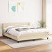 Pat continental cu saltea, crem, 180x200 cm, textil - WALTI WALTI