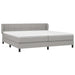 Pat box spring cu saltea, gri deschis, 200x200 cm, textil - WALTI WALTI