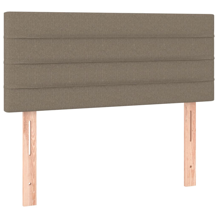 Pat box spring cu saltea, gri taupe, 90x190 cm, textil - WALTI WALTI