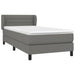 Pat box spring cu saltea, gri închis, 90x200 cm, textil - WALTI WALTI