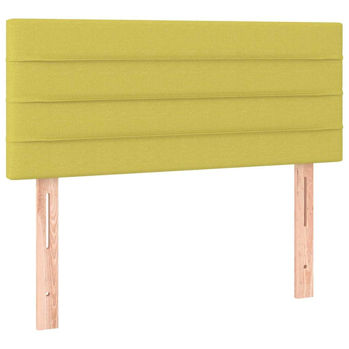 Pat box spring cu saltea, verde, 100x200 cm, textil WALTI