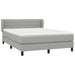 Pat box spring cu saltea, gri deschis, 140x190 cm, textil - WALTI WALTI
