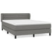 Pat box spring cu saltea, gri închis, 140x200 cm, textil - WALTI WALTI