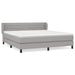 Pat continental cu saltea, gri deschis, 160x200 cm, textil - WALTI WALTI