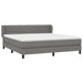 Pat box spring cu saltea, gri închis, 180x200 cm, textil - WALTI WALTI