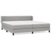 Pat box spring cu saltea, gri deschis, 200x200 cm, textil - WALTI WALTI