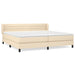 Pat box spring cu saltea, crem, 200x200 cm, textil - WALTI WALTI