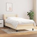 Pat box spring cu saltea, crem, 90x190 cm, textil - WALTI WALTI