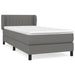 Pat box spring cu saltea, gri închis, 90x200 cm, textil - WALTI WALTI