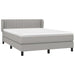 Pat box spring cu saltea, gri deschis, 140x190 cm, textil - WALTI WALTI