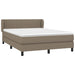 Pat continental cu saltea gri taupe 140x200 cm material textil - WALTI WALTI
