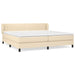 Pat box spring cu saltea, crem, 200x200 cm, textil - WALTI WALTI