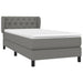 Pat box spring cu saltea, gri închis, 80x200 cm, textil - WALTI WALTI