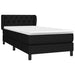 Pat box spring cu saltea, negru, 80x200 cm, textil - WALTI WALTI