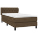 Pat box spring cu saltea, maro închis, 80x200 cm, textil - WALTI WALTI