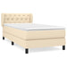 Pat box spring cu saltea, crem, 80x200 cm, textil - WALTI WALTI