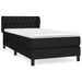 Pat box spring cu saltea, negru, 90x200 cm, textil - WALTI WALTI