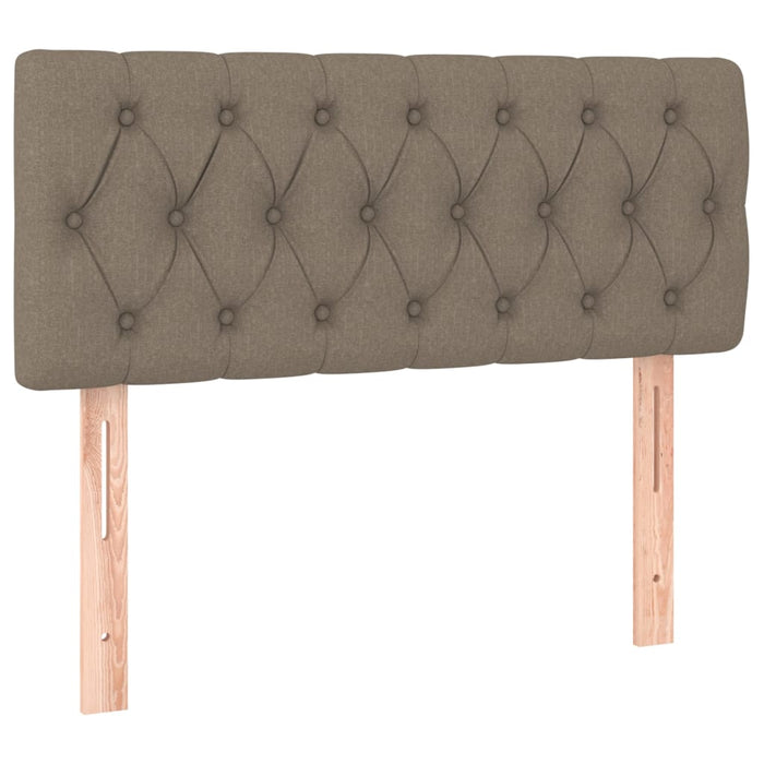 Pat box spring cu saltea, gri taupe, 90x200 cm, textil - WALTI WALTI